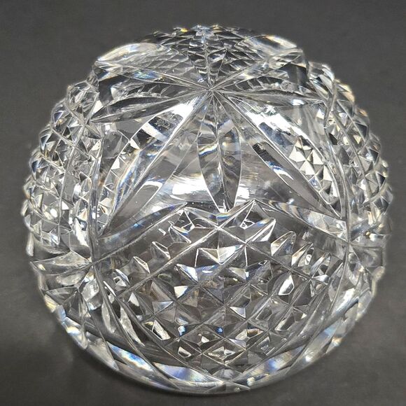Waterford Hollow Crystal Cut Glass Domed Paperweight - Picture 8 of 8